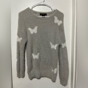 Gray Butterfly Sweater